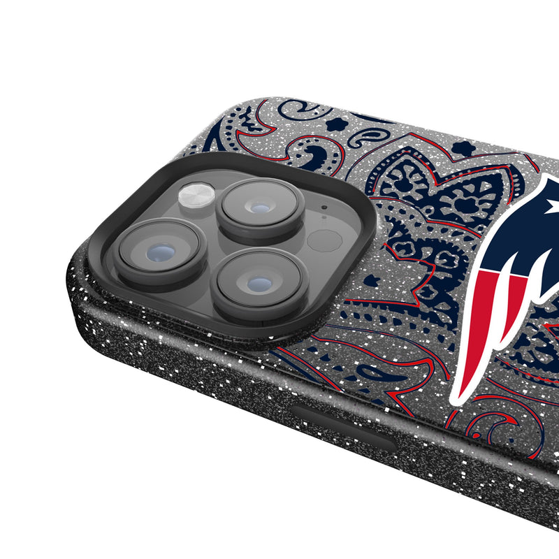 New England Patriots Paisley iPhone Bling Phone Case Detail.Jpg