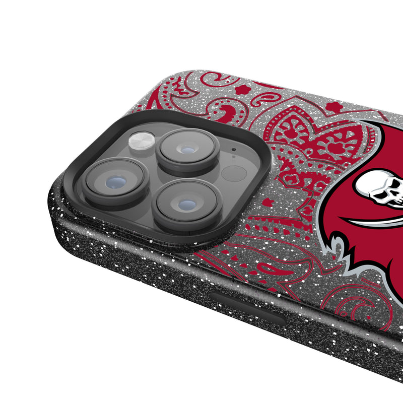 Tampa Bay Buccaneers Paisley iPhone Bling Phone Case Detail.Jpg