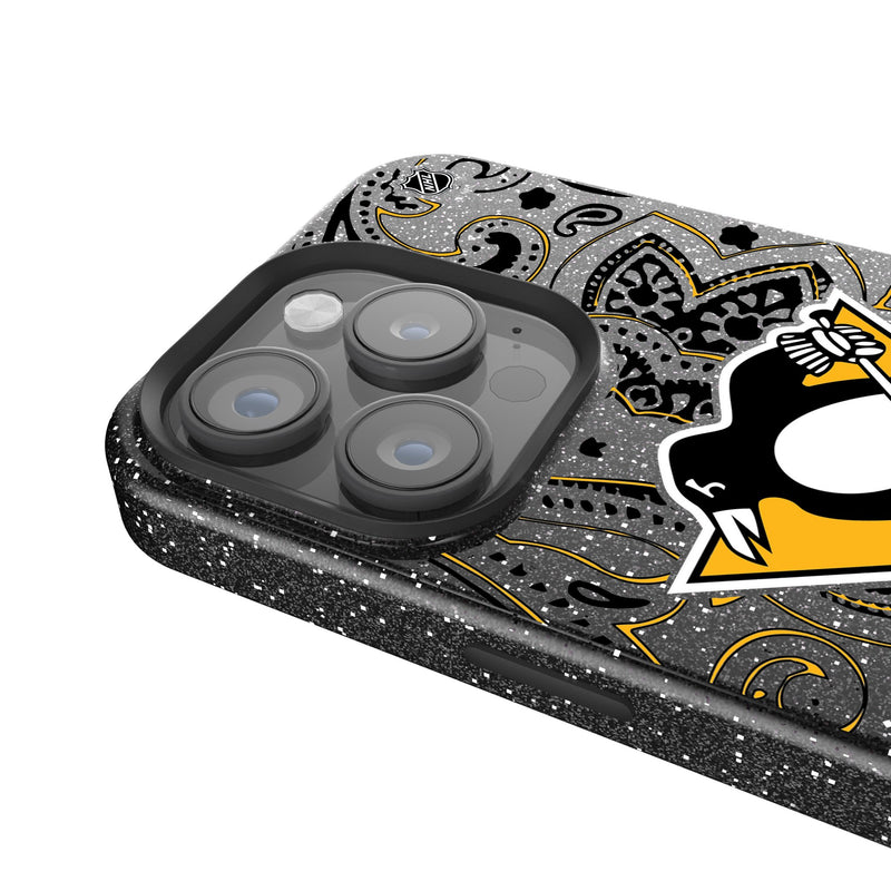 Pittsburgh Penguins Paisley iPhone Bling Phone Case Detail.Jpg