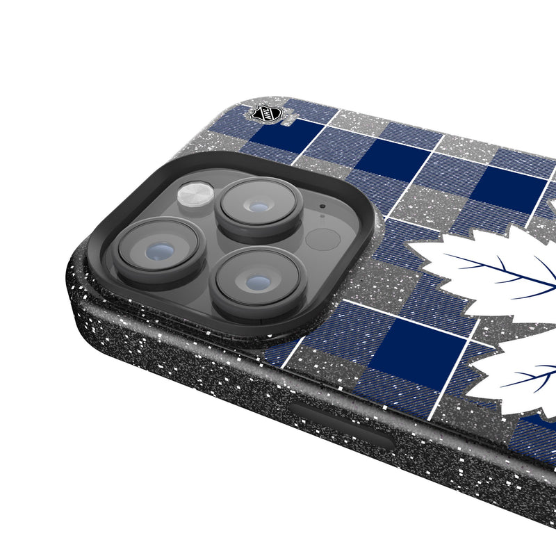 Toronto Maple Leafs Plaid iPhone Bling Phone Case Detail.Jpg