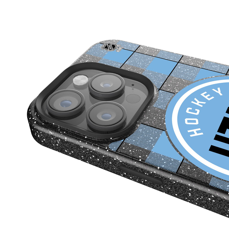 Utah Hockey Club Plaid iPhone Bling Phone Case Detail.Jpg