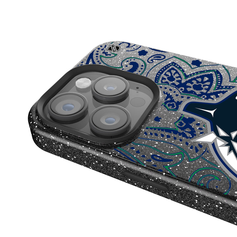 Vancouver Canucks Paisley iPhone Bling Phone Case Detail.Jpg