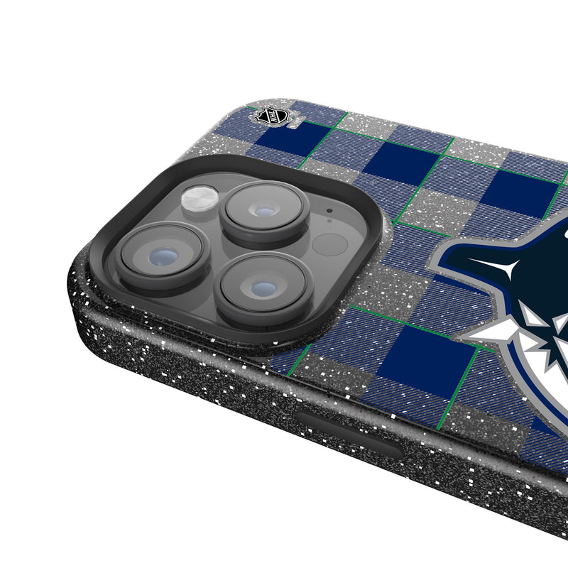 Vancouver Canucks Plaid iPhone Bling Phone Case Detail.Jpg