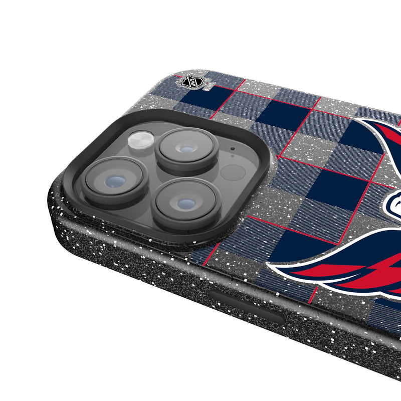 Washington Capitals Plaid iPhone Bling Phone Case Detail.Jpg