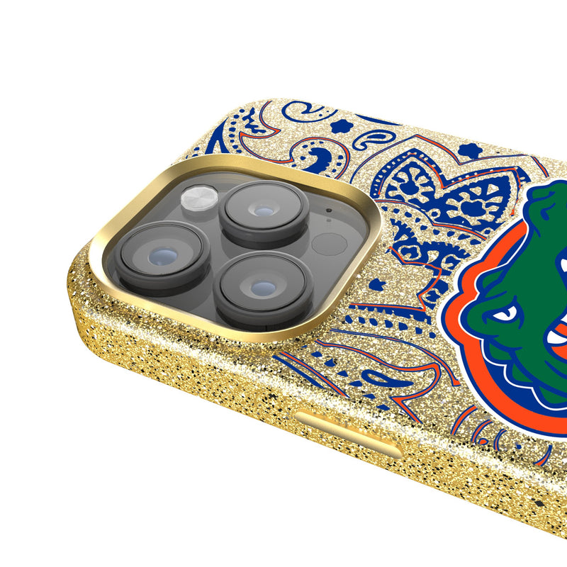 University of Florida Gators Paisley iPhone Bling Phone Case Detail.Jpg