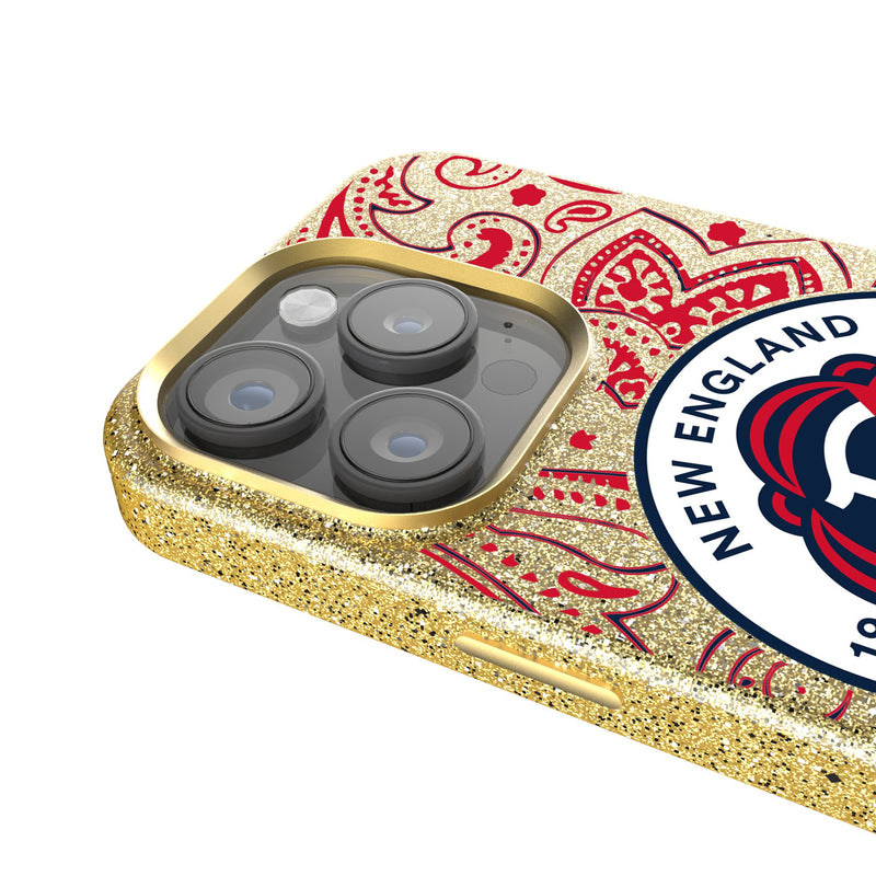 New England Revolution  Paisley iPhone Bling Phone Case Detail.Jpg