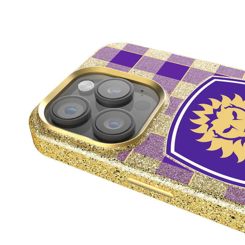 Orlando City Soccer Club  Plaid iPhone Bling Phone Case Detail.Jpg