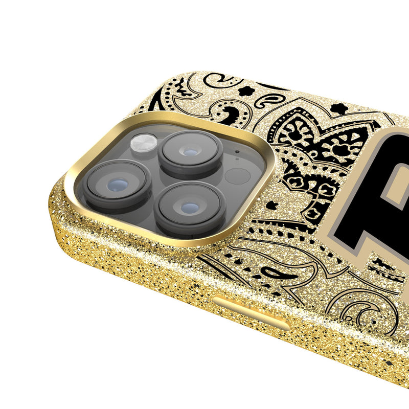 Purdue University Boilermakers Paisley iPhone Bling Phone Case Detail.Jpg