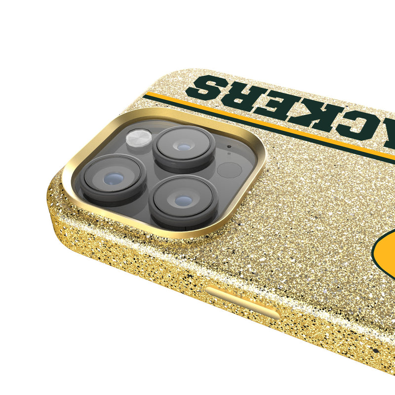 Green Bay Packers Historic Collection Sidebar iPhone Bling Phone Case Detail.Jpg