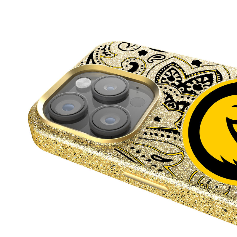 University of Iowa Hawkeyes Paisley iPhone Bling Phone Case Detail.Jpg