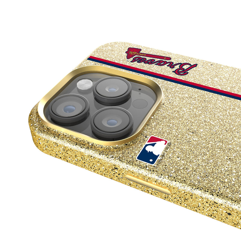 Atlanta Braves Sidebar iPhone Bling Phone Case Detail.Jpg