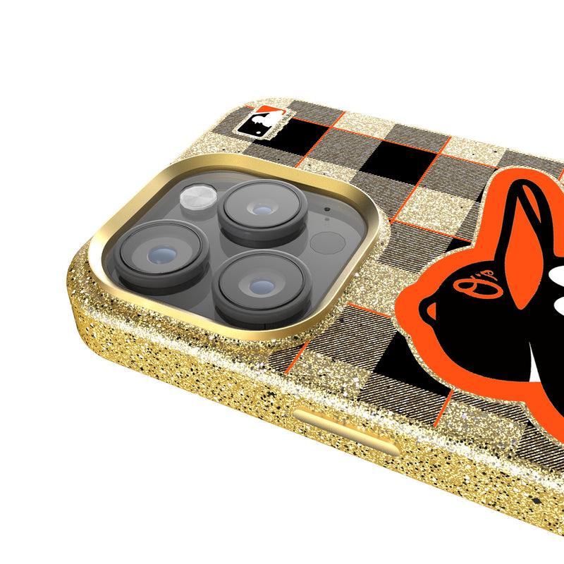 Baltimore Orioles Plaid iPhone Bling Phone Case Detail.Jpg