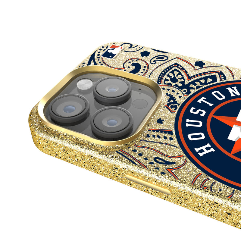 Houston Astros Paisley iPhone Bling Phone Case Detail.Jpg