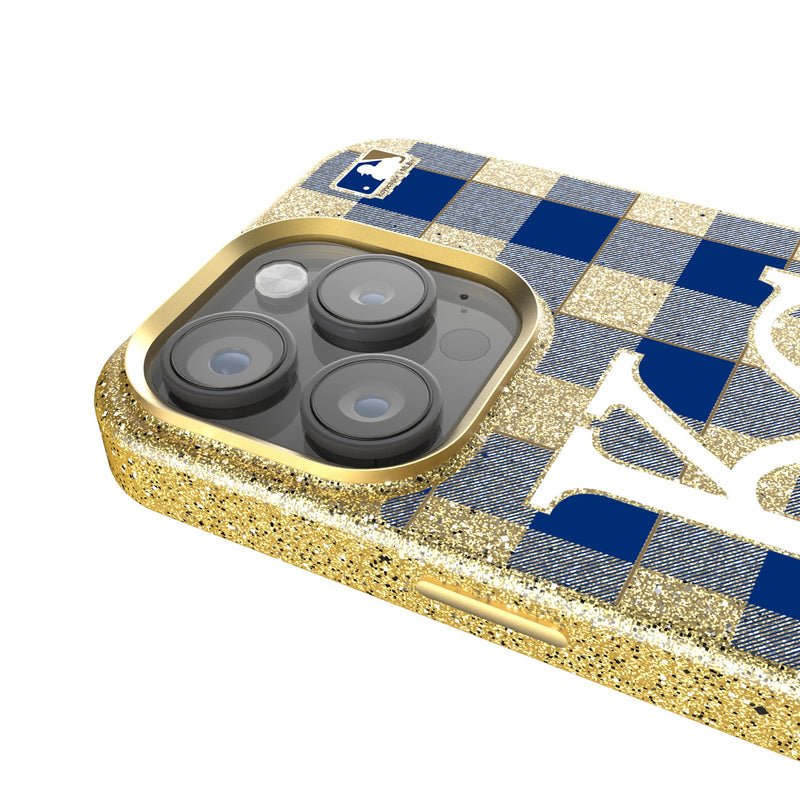 Kansas City Royals Plaid iPhone Bling Phone Case Detail.Jpg