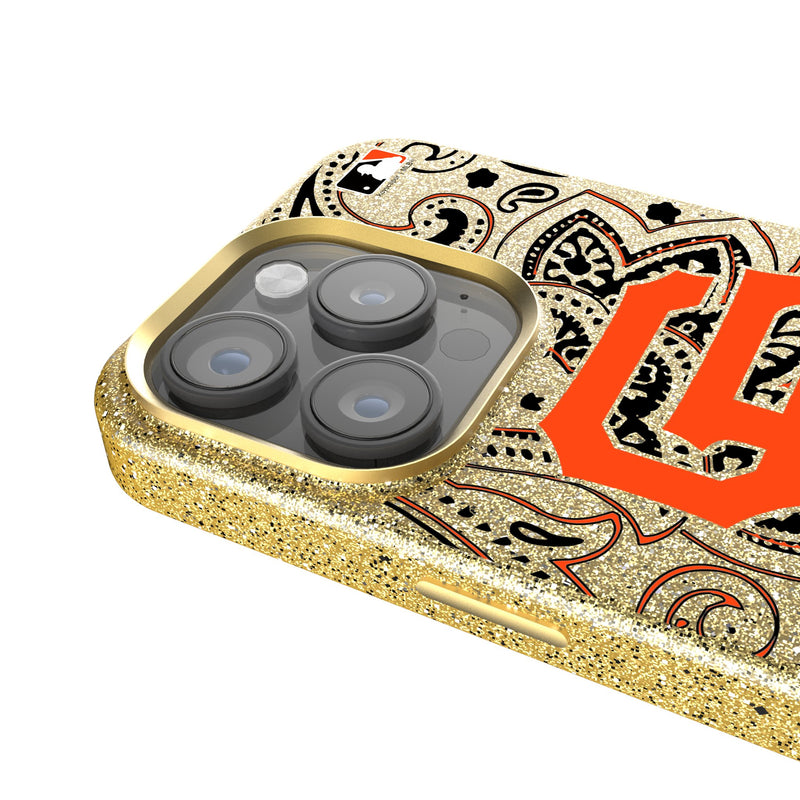 San Francisco Giants Paisley iPhone Bling Phone Case Detail.Jpg