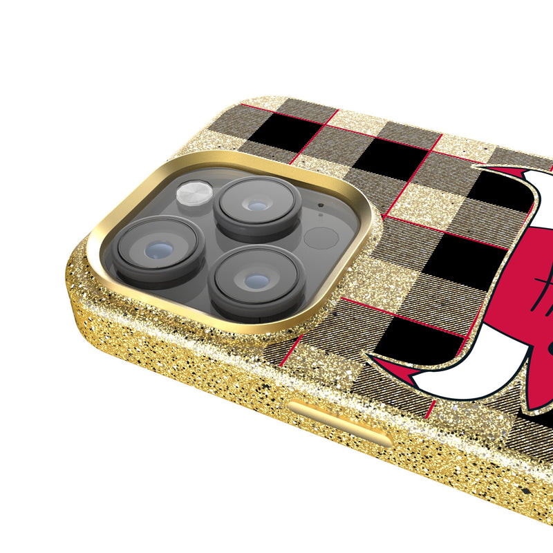 Chicago Bulls Plaid iPhone Bling Phone Case Detail.Jpg