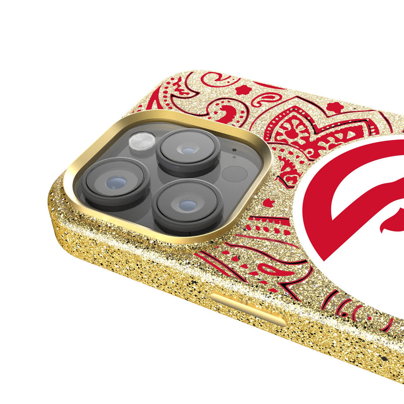 Atlanta Hawks Paisley iPhone Bling Phone Case Detail.Jpg