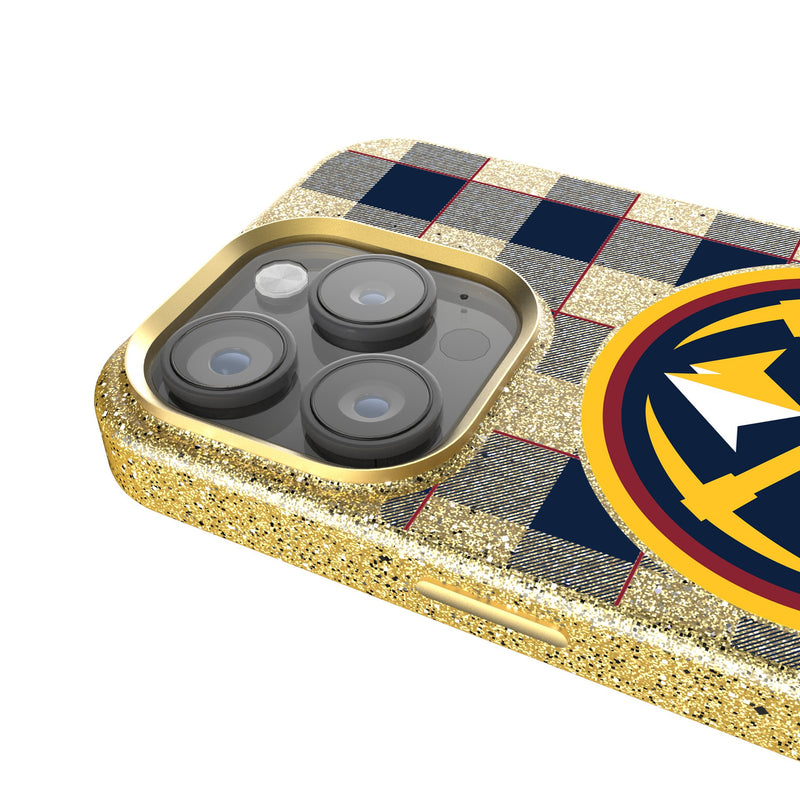 Denver Nuggets Plaid iPhone Bling Phone Case Detail.Jpg