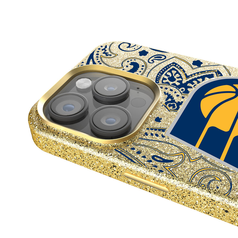 Indiana Pacers Paisley iPhone Bling Phone Case Detail.Jpg