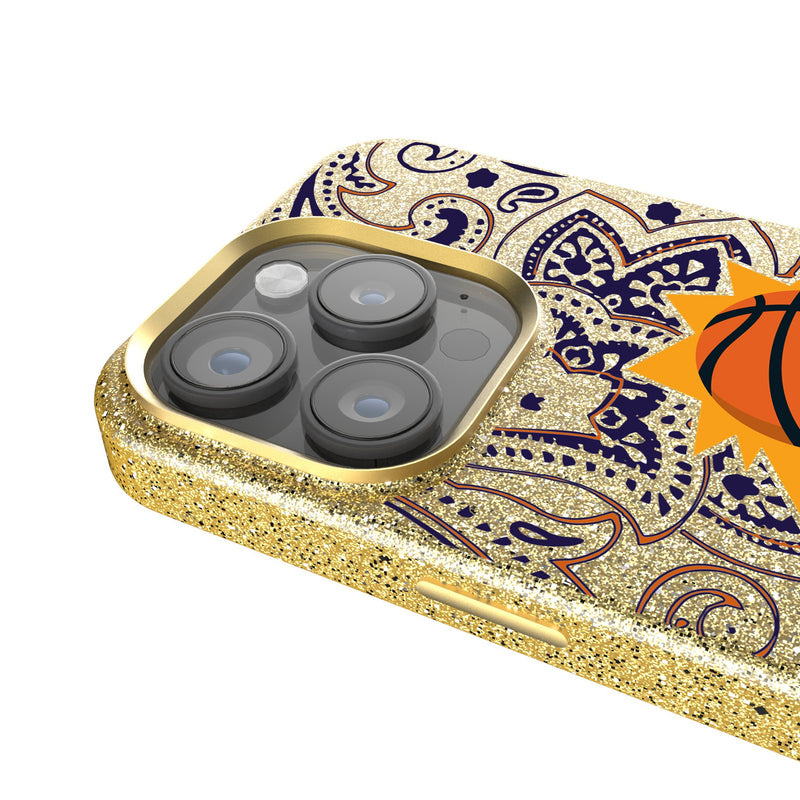 Phoenix Suns Paisley iPhone Bling Phone Case Detail.Jpg