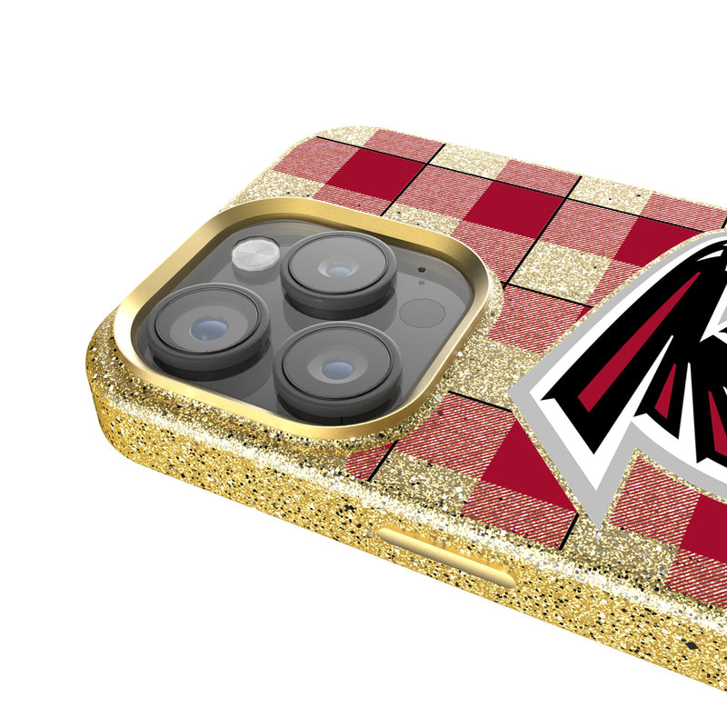 Atlanta Falcons Plaid iPhone Bling Phone Case Detail.Jpg