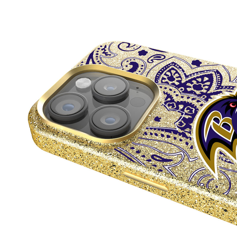 Baltimore Ravens Paisley iPhone Bling Phone Case Detail.Jpg