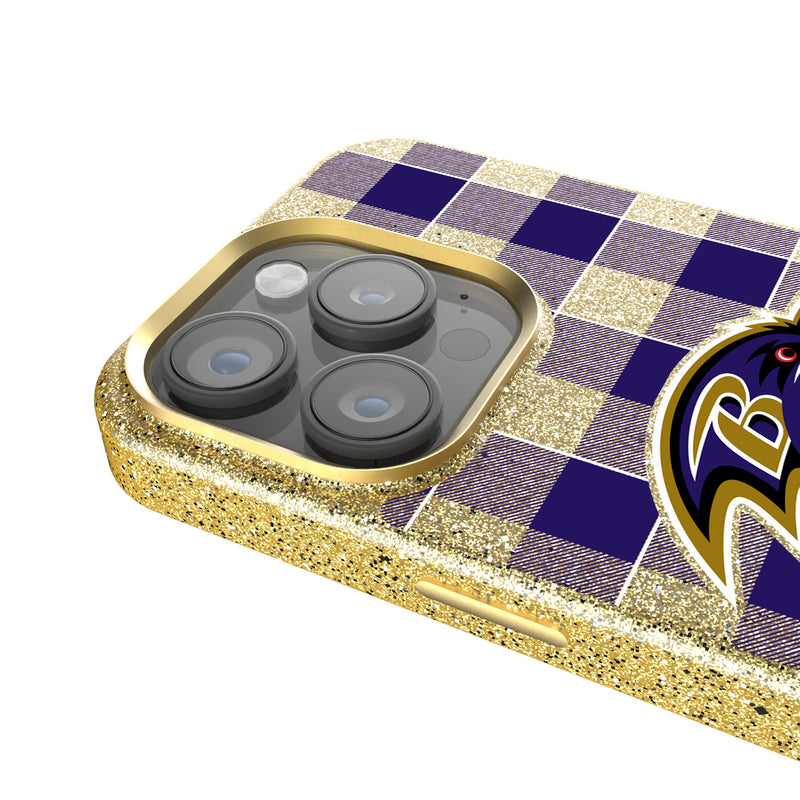 Baltimore Ravens Plaid iPhone Bling Phone Case Detail.Jpg