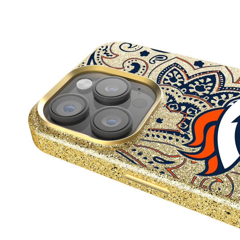 Denver Broncos Paisley iPhone Bling Phone Case Detail.Jpg