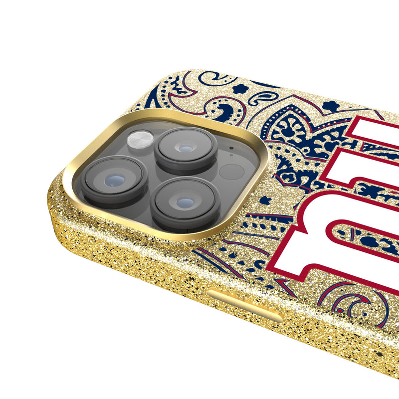 New York Giants Paisley iPhone Bling Phone Case Detail.Jpg