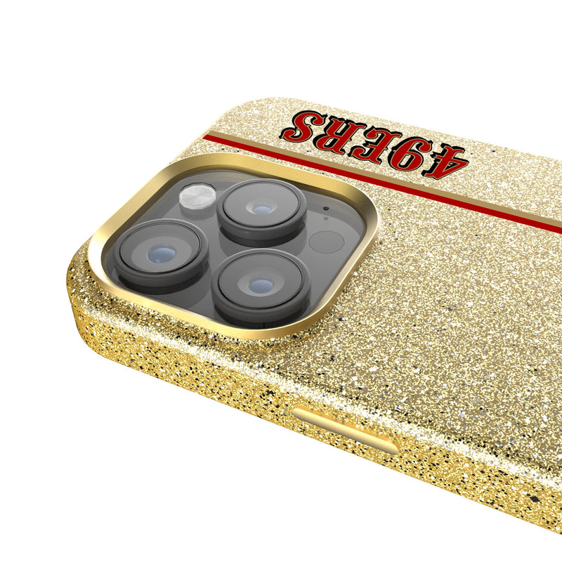 San Francisco 49ers Sidebar iPhone Bling Phone Case Detail.Jpg