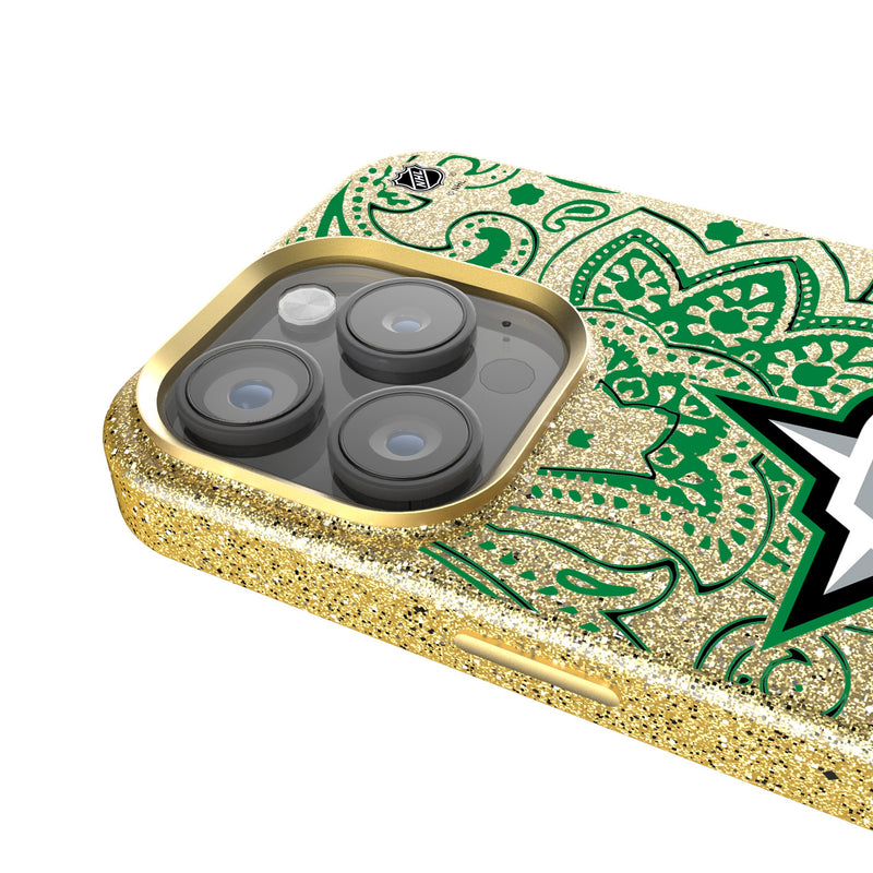 Dallas Stars Paisley iPhone Bling Phone Case Detail.Jpg