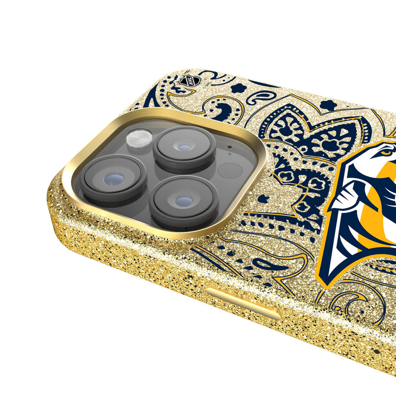 Nashville Predators Paisley iPhone Bling Phone Case Detail.Jpg