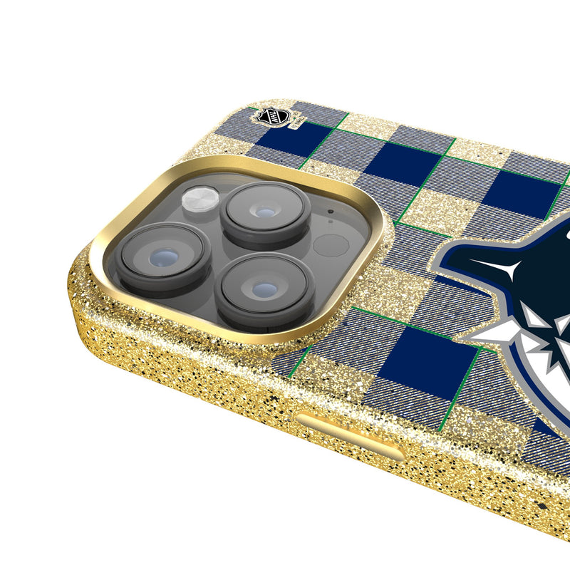 Vancouver Canucks Plaid iPhone Bling Phone Case Detail.Jpg