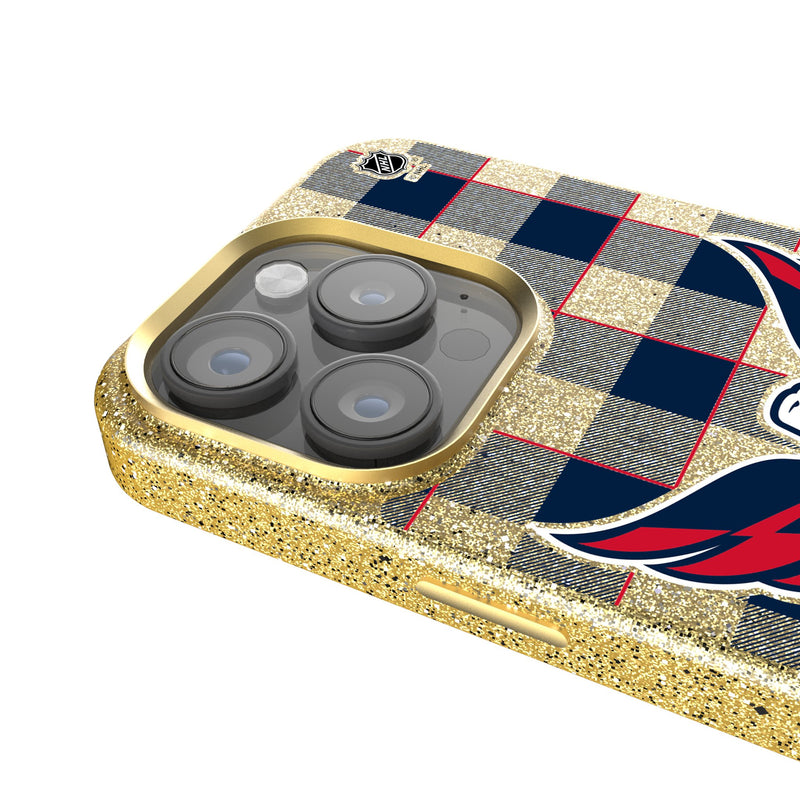 Washington Capitals Plaid iPhone Bling Phone Case Detail.Jpg