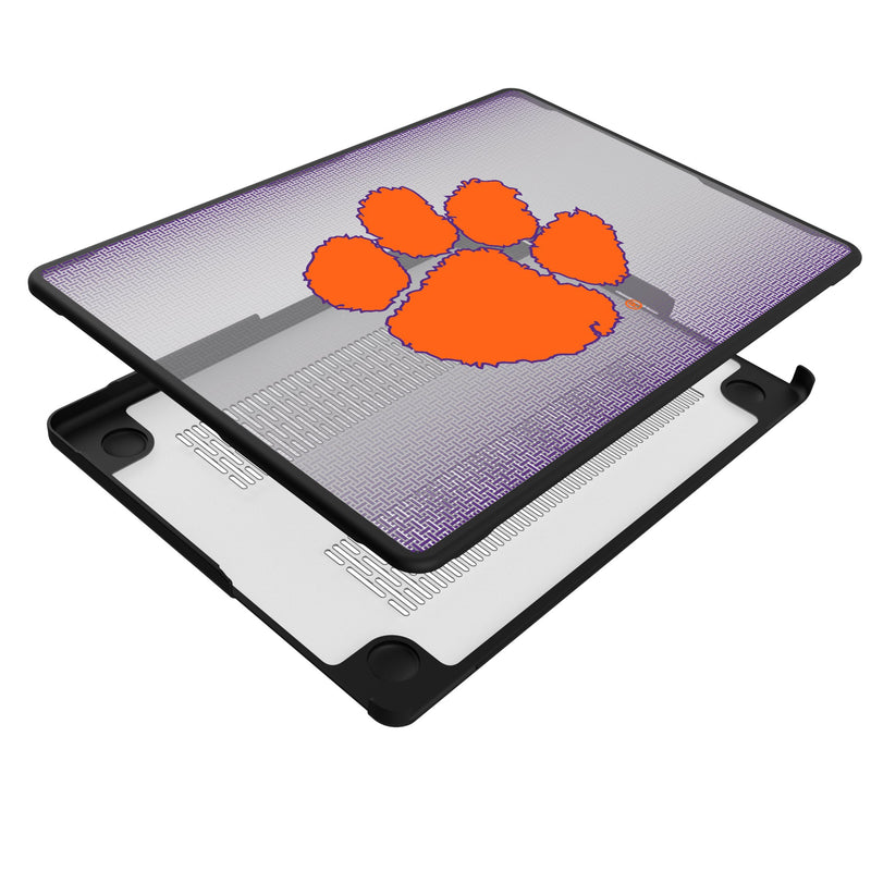 Clemson University Tigers Linen MacBook Laptop Case Iso.Jpg