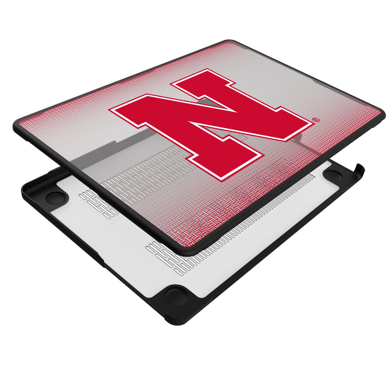 University of Nebraska Huskers Block N Linen MacBook Laptop Case Iso.Jpg