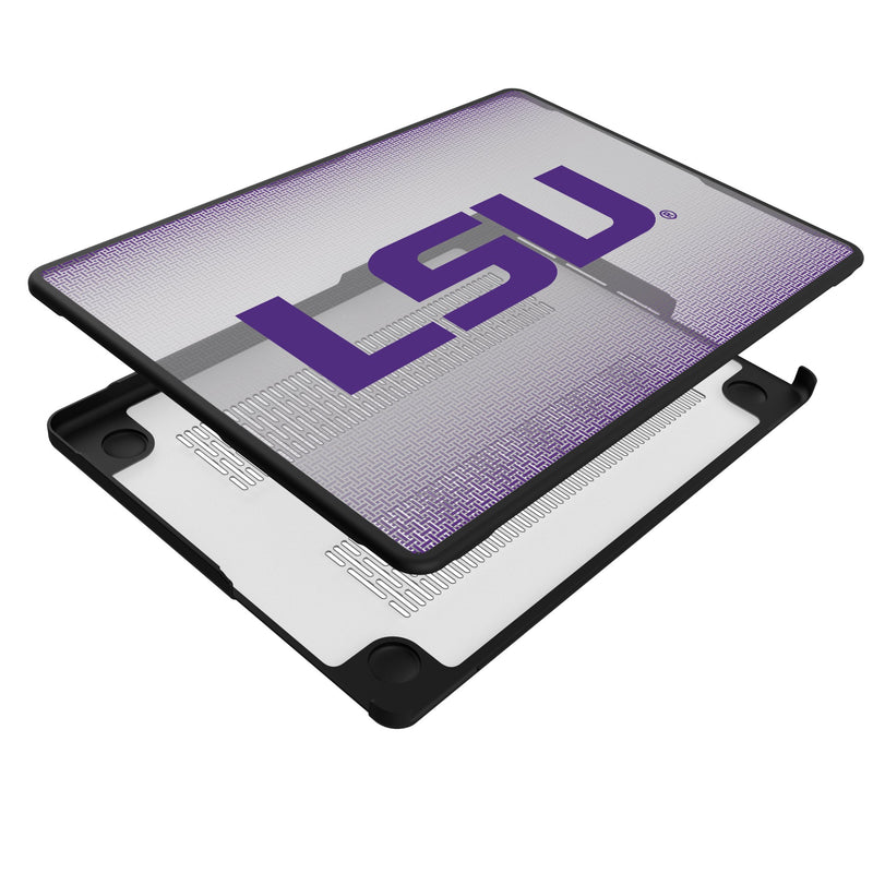 Louisiana State University Tigers Linen MacBook Laptop Case Iso.Jpg