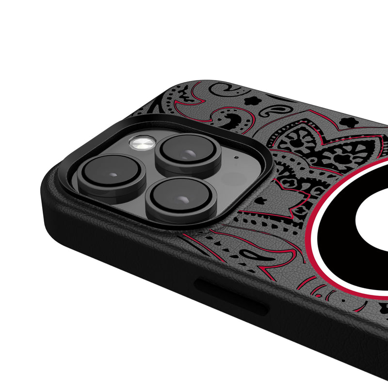 University of Georgia Bulldogs Paisley iPhone MagSafe Compatible Phone Case Detail.Jpg