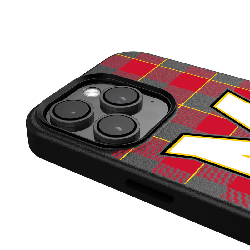 University of Maryland Terrapins Plaid iPhone MagSafe Compatible Phone Case Detail.Jpg