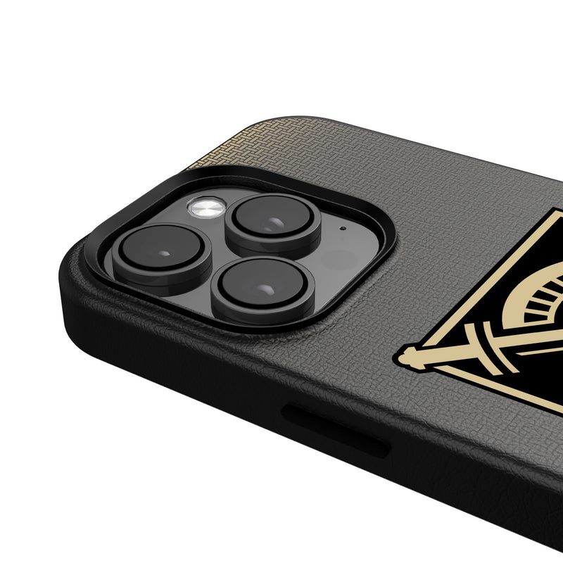 United States Military Academy Black Knights Linen iPhone MagSafe Compatible Phone Case Detail.Jpg