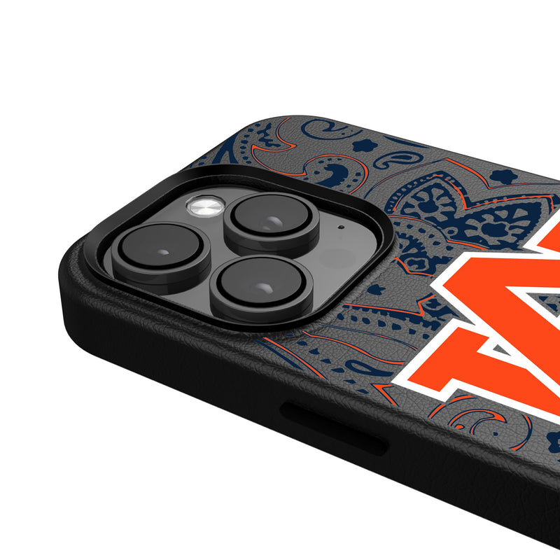 University of Auburn Tigers Paisley iPhone MagSafe Compatible Phone Case Detail.Jpg