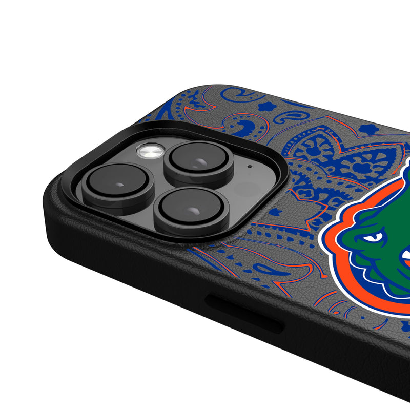 University of Florida Gators Paisley iPhone MagSafe Compatible Phone Case Detail.Jpg