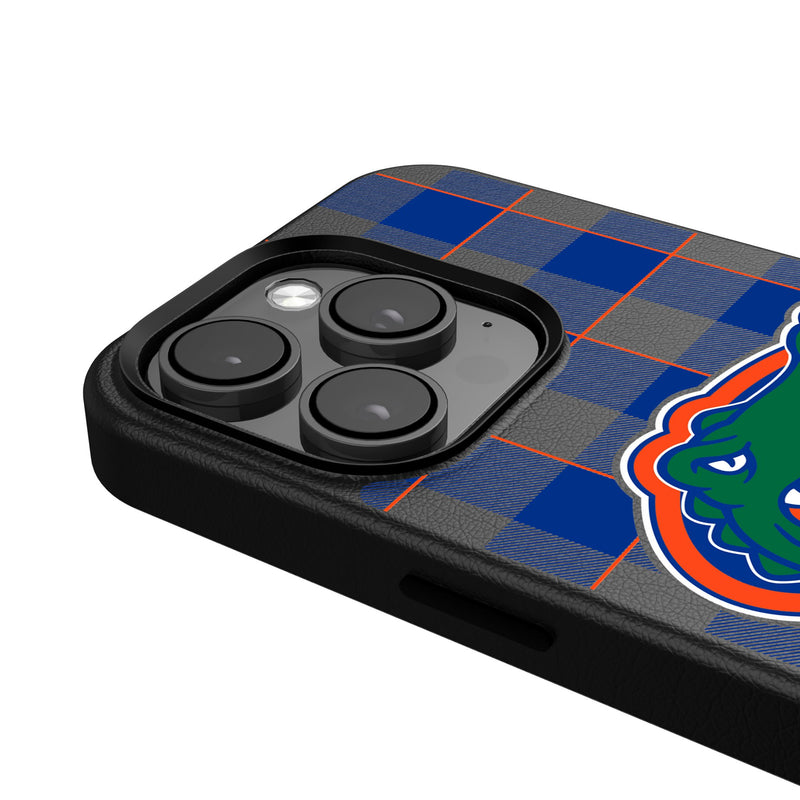 University of Florida Gators Plaid iPhone MagSafe Compatible Phone Case Detail.Jpg