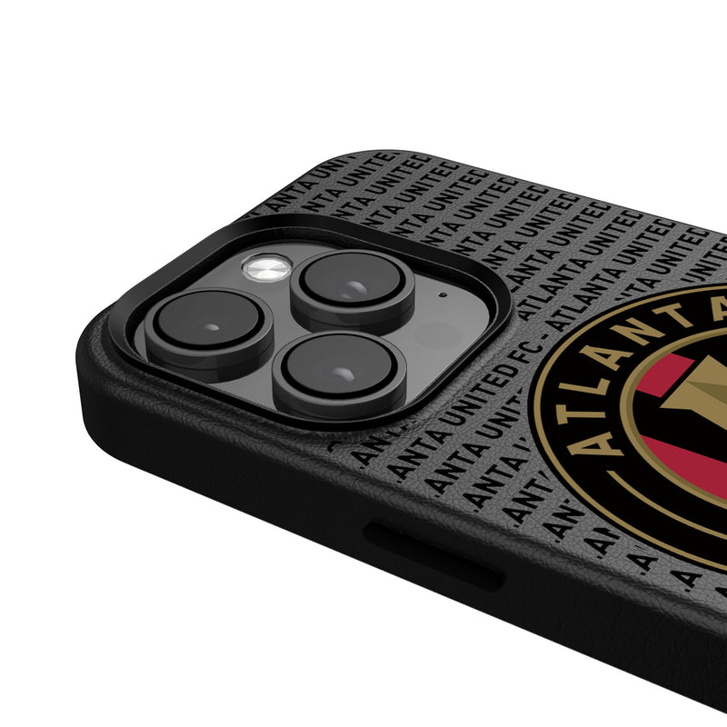 Atlanta United FC  Text Backdrop iPhone MagSafe Compatible Phone Case Detail.Jpg