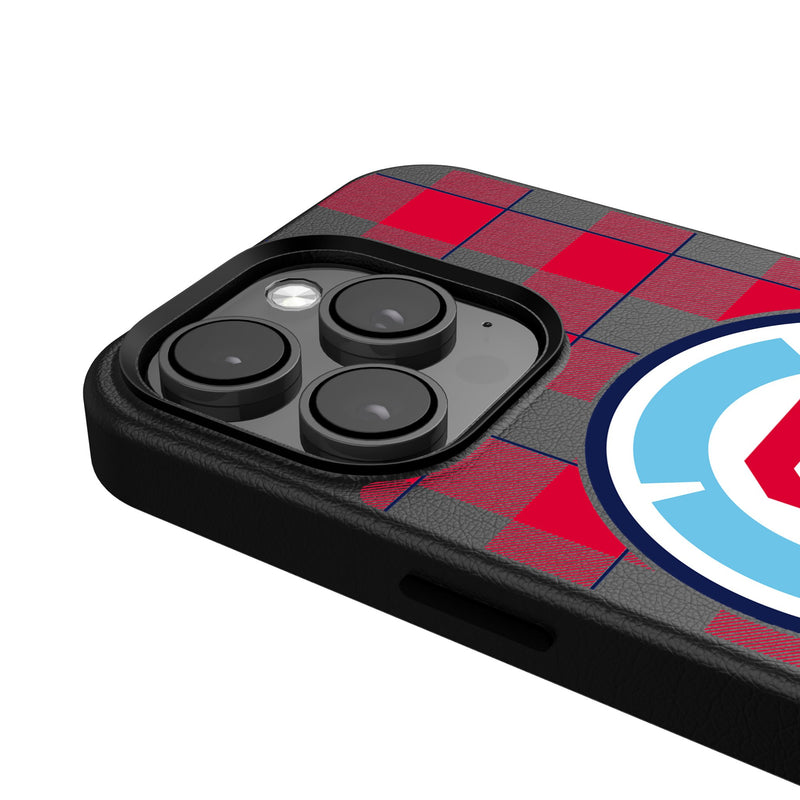 Chicago Fire  Plaid iPhone MagSafe Compatible Phone Case Detail.Jpg