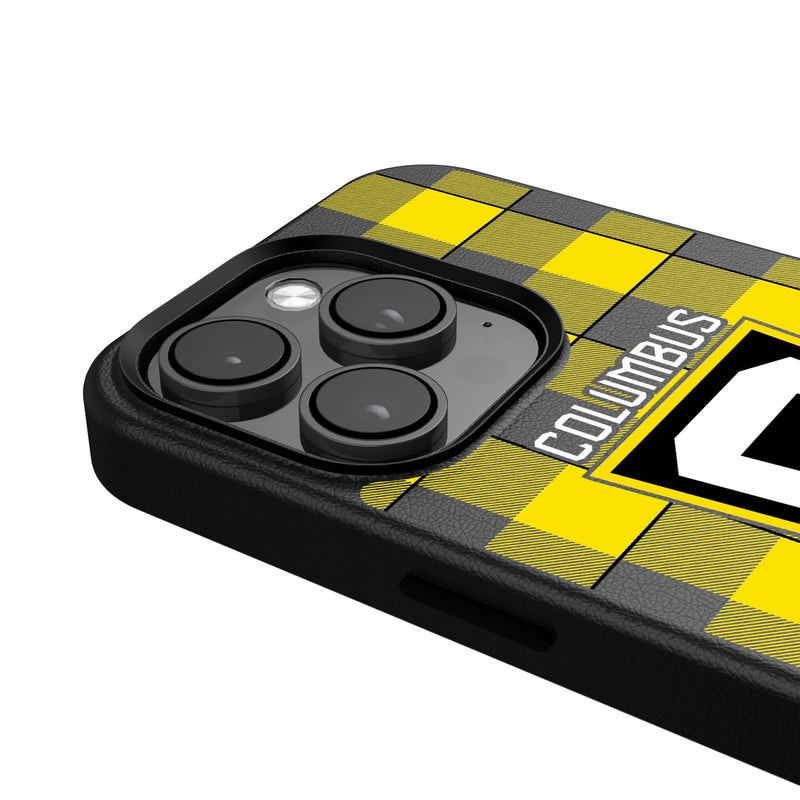 Columbus Crew  Plaid iPhone Magnetic Phone Case Detail.Jpg