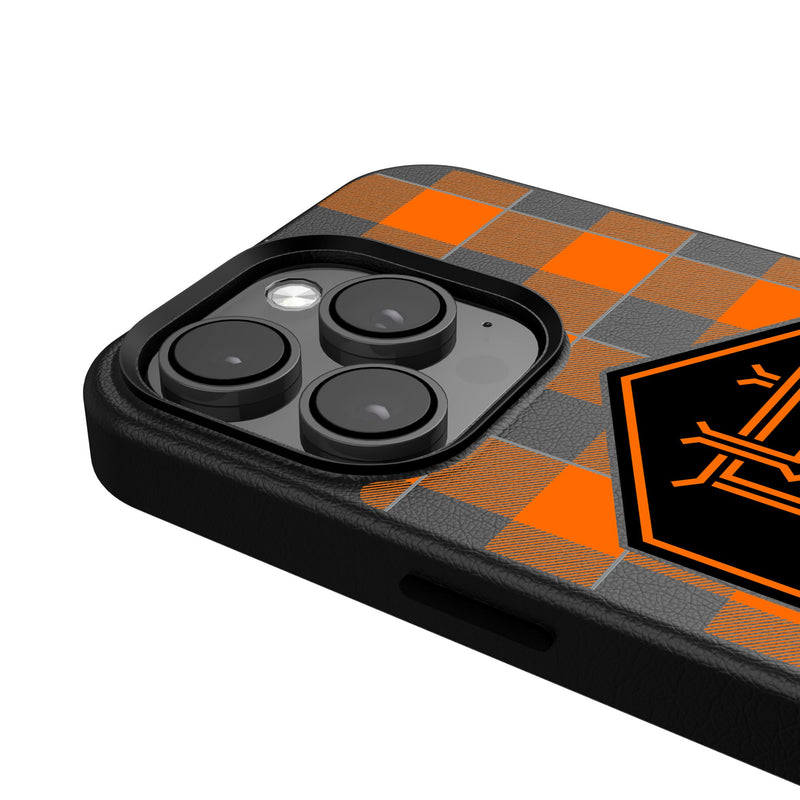 Houston Dynamo  Plaid iPhone MagSafe Compatible Phone Case Detail.Jpg