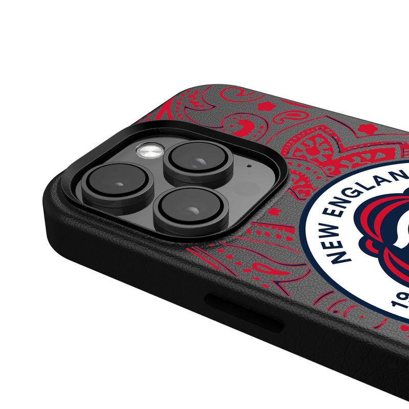 New England Revolution  Paisley iPhone Magnetic Phone Case Detail.Jpg