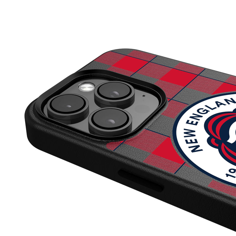 New England Revolution  Plaid iPhone Magnetic Phone Case Detail.Jpg