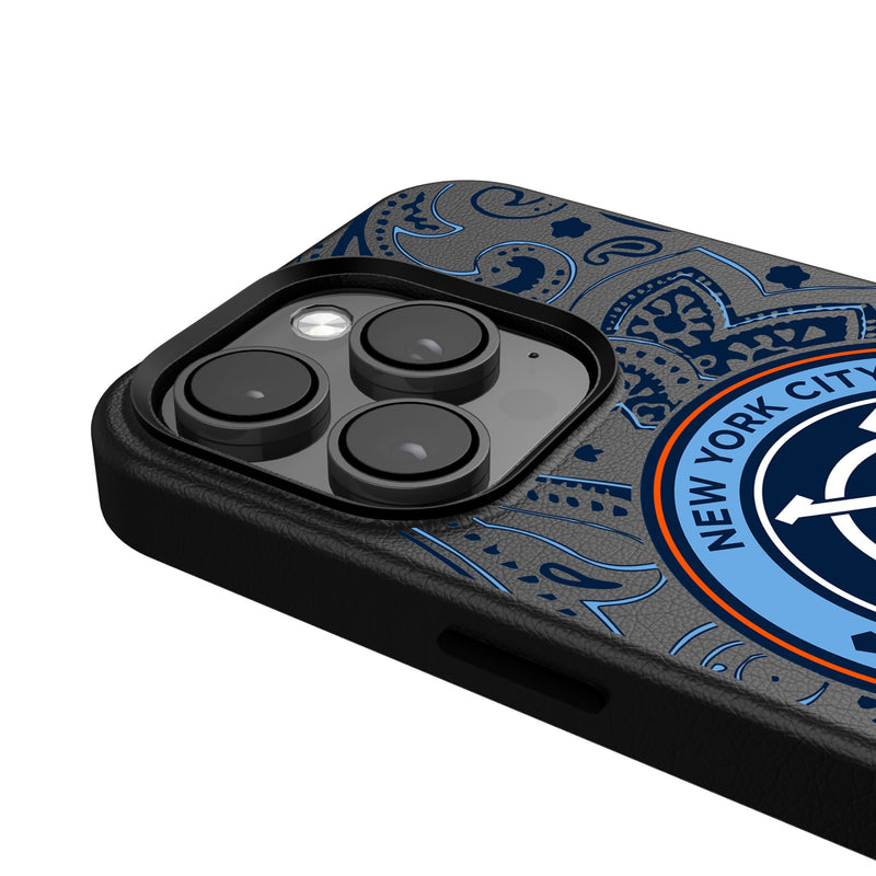 New York City FC  Paisley iPhone Magnetic Phone Case Detail.Jpg